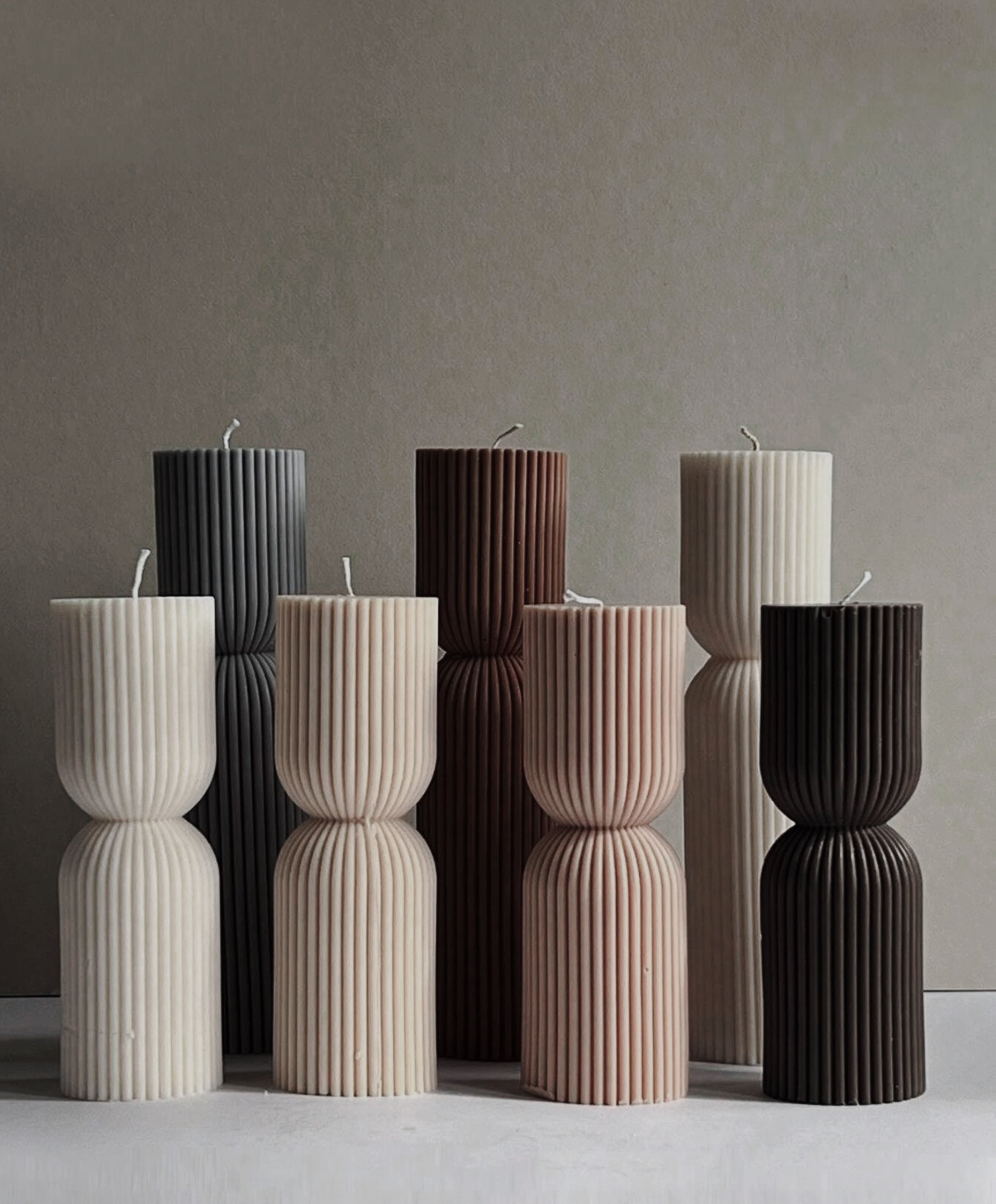 Luxury Ribbed Pillar Candles