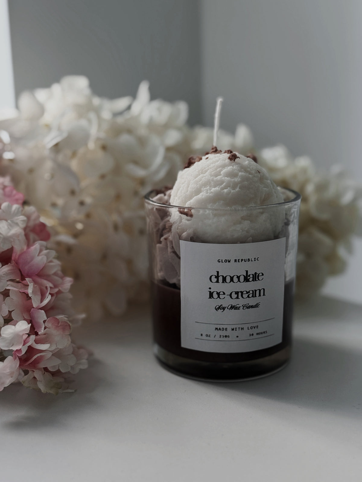Chocolate Ice Cream Candle – Dessert Inspired Soy Wax Candle