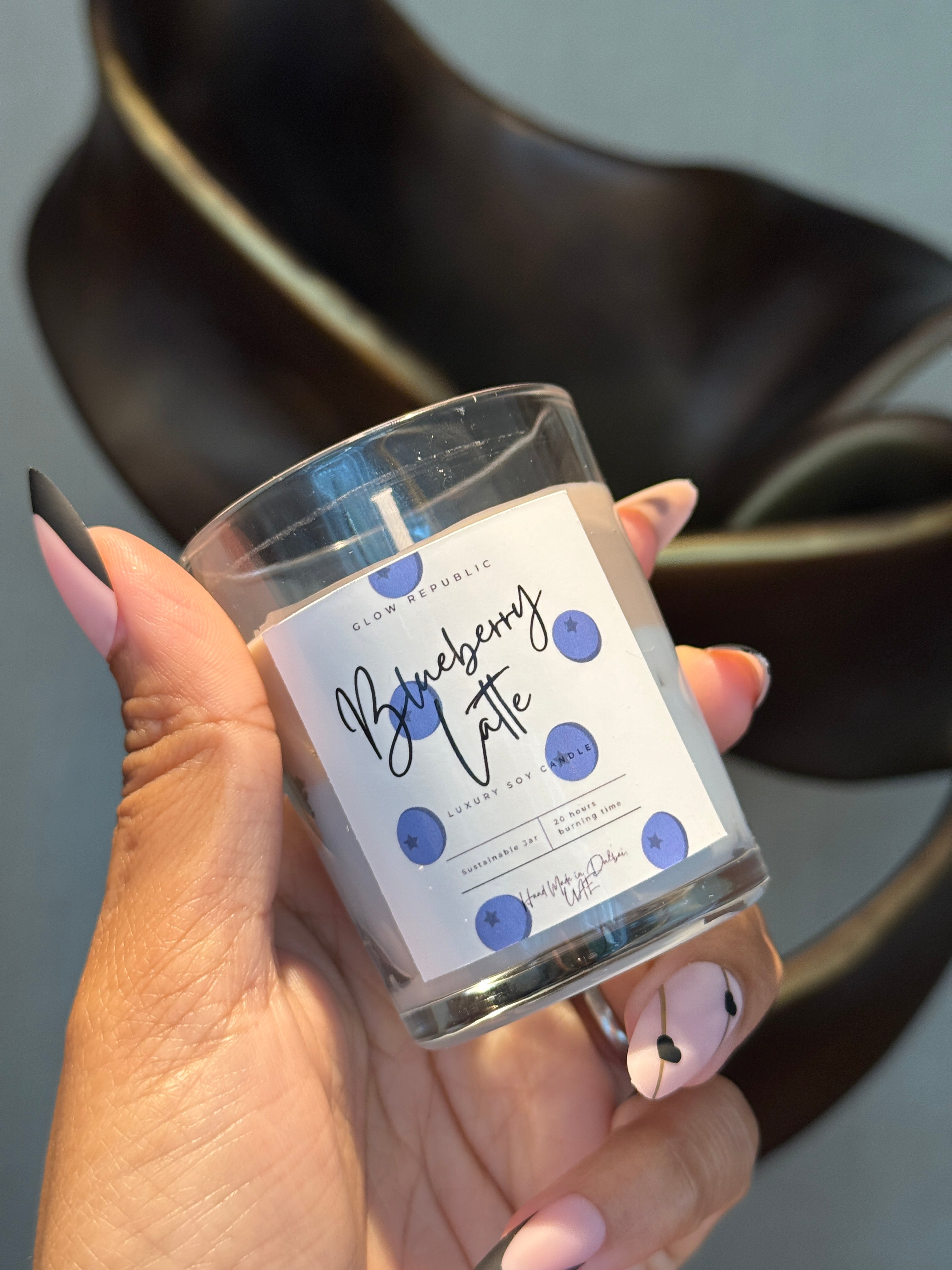 Mini Blueberry Latte Candle- 3 Oz