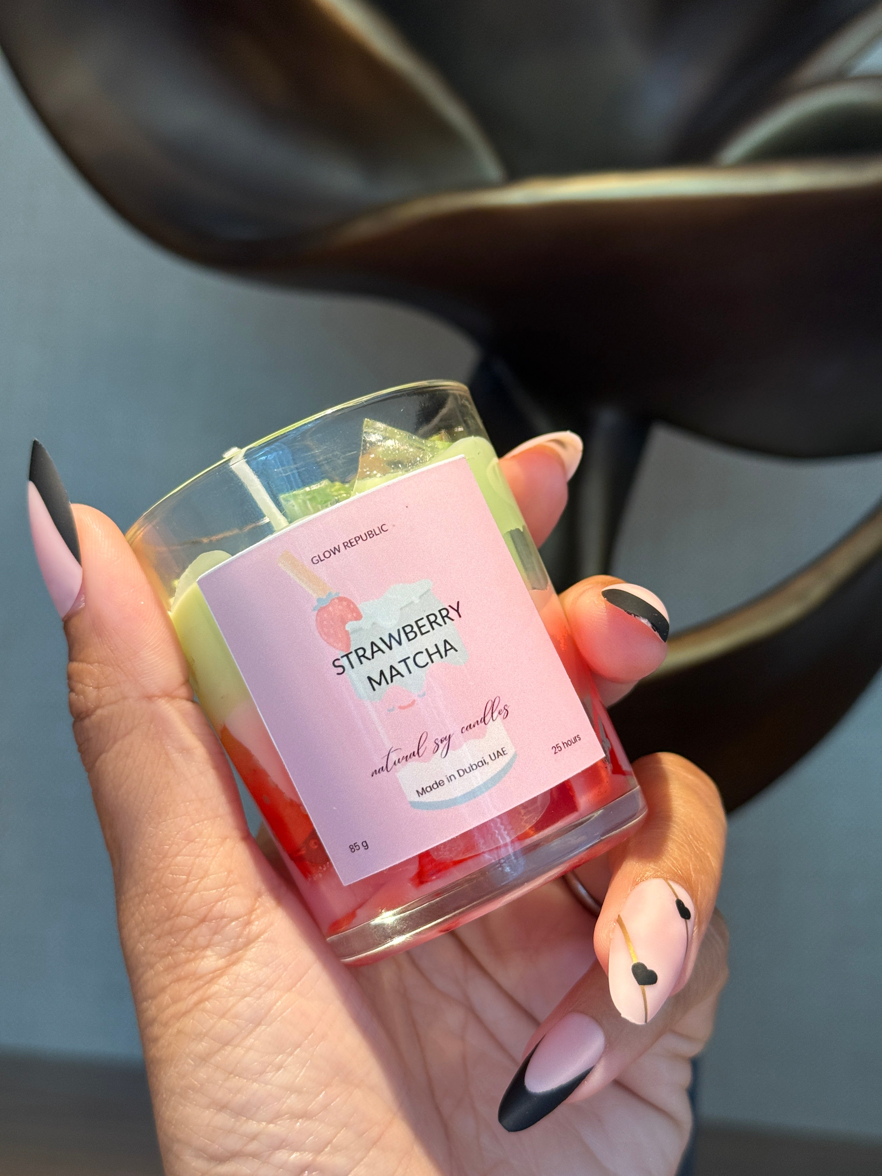 Mini strawberry matcha latte-3 oz