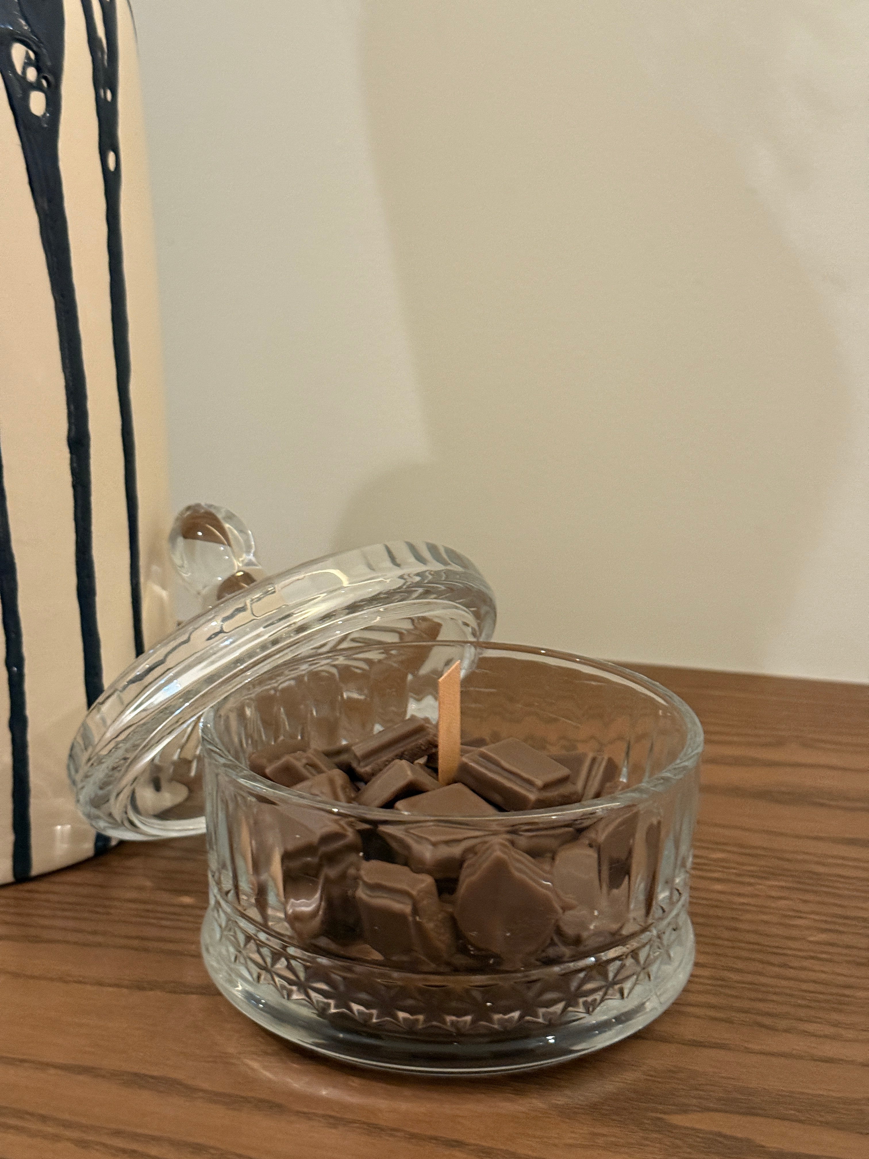 Chocolate Melt Candle – Decadent Crystal Jar Edition