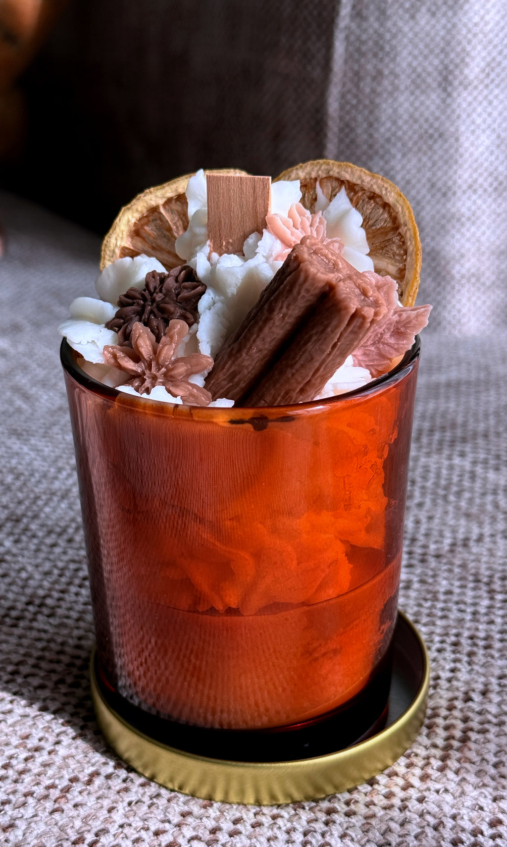 Cinnamon Ember Candle – Warm & Spiced Cozy Glow