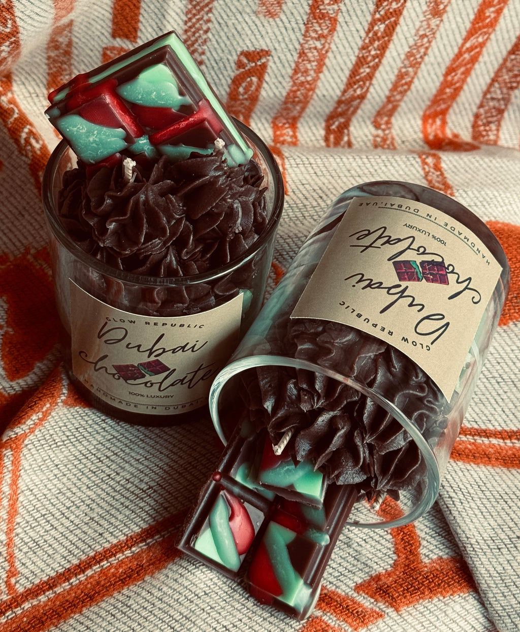 Dubai Chocolate Candle – Luxury Handcrafted Chocolate Scent