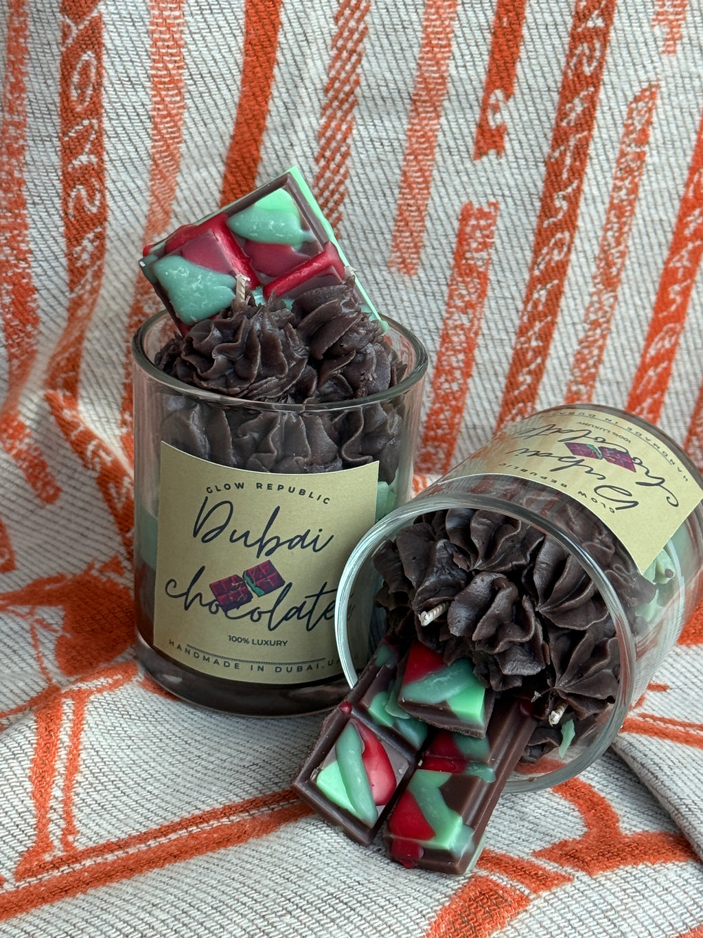 Dubai Chocolate Candle – Luxury Handcrafted Chocolate Scent