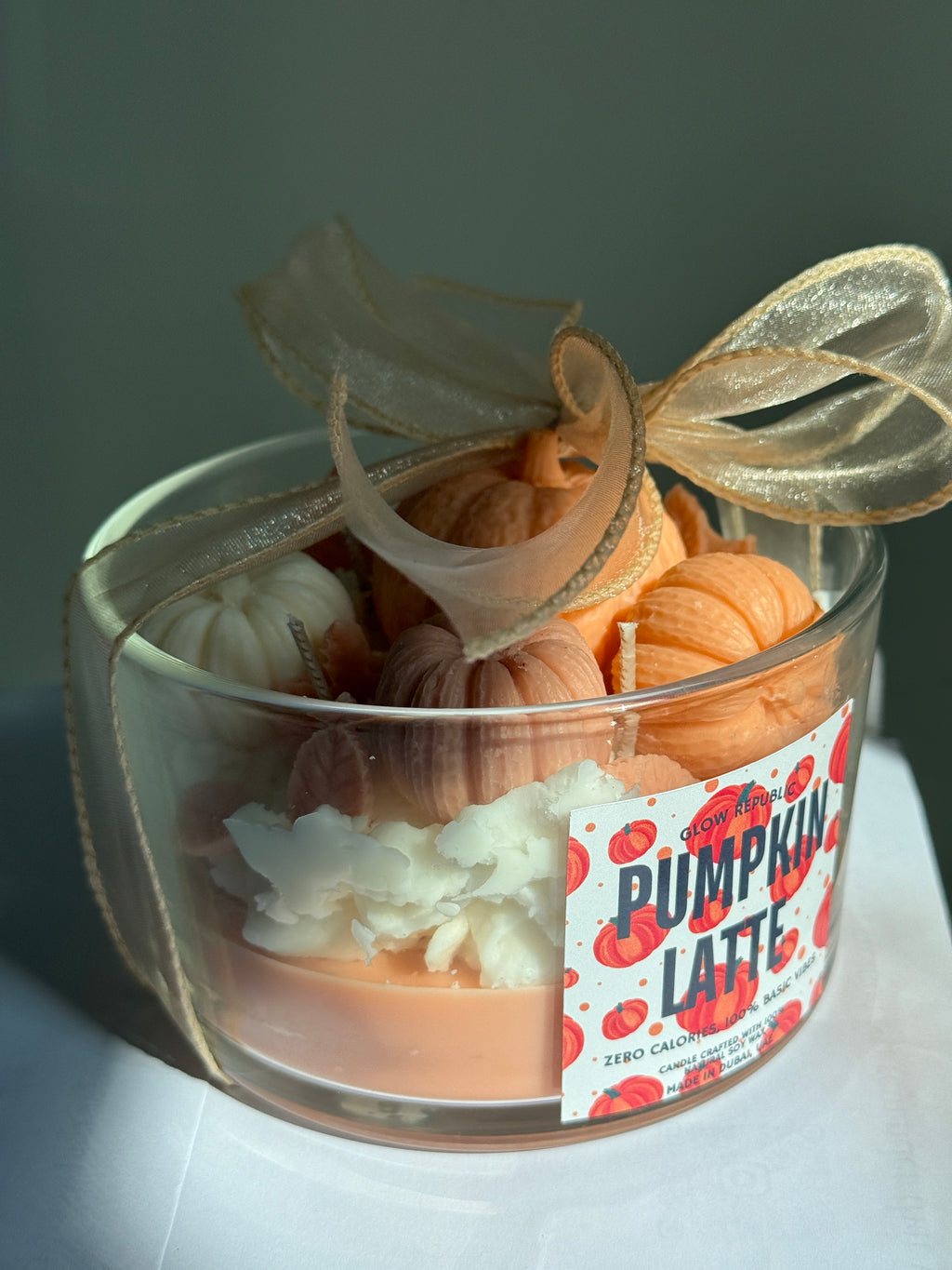 Pumpkin Latte Candle – Cozy Fall Dessert Jar