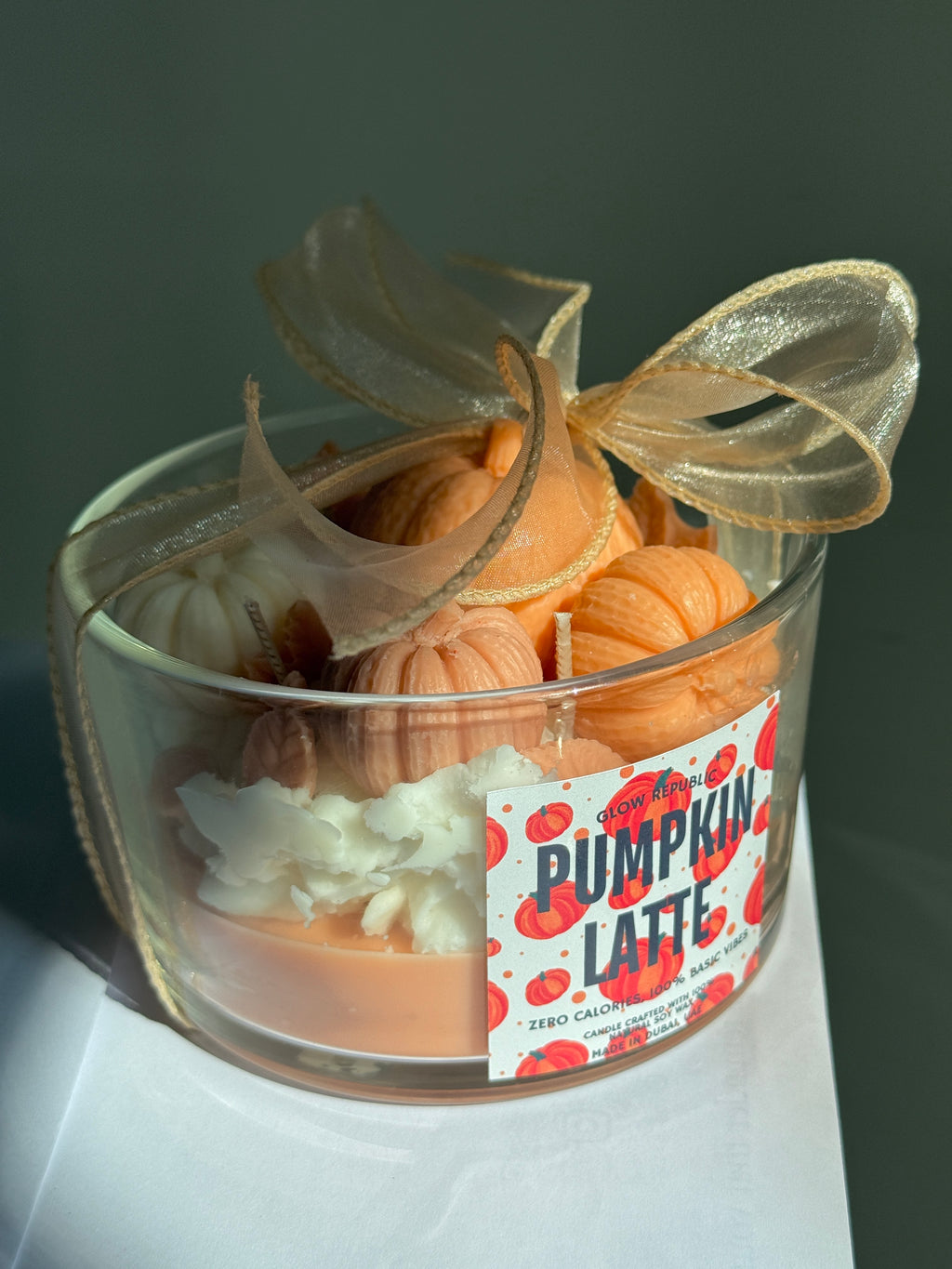 Pumpkin Latte Candle – Cozy Fall Dessert Jar