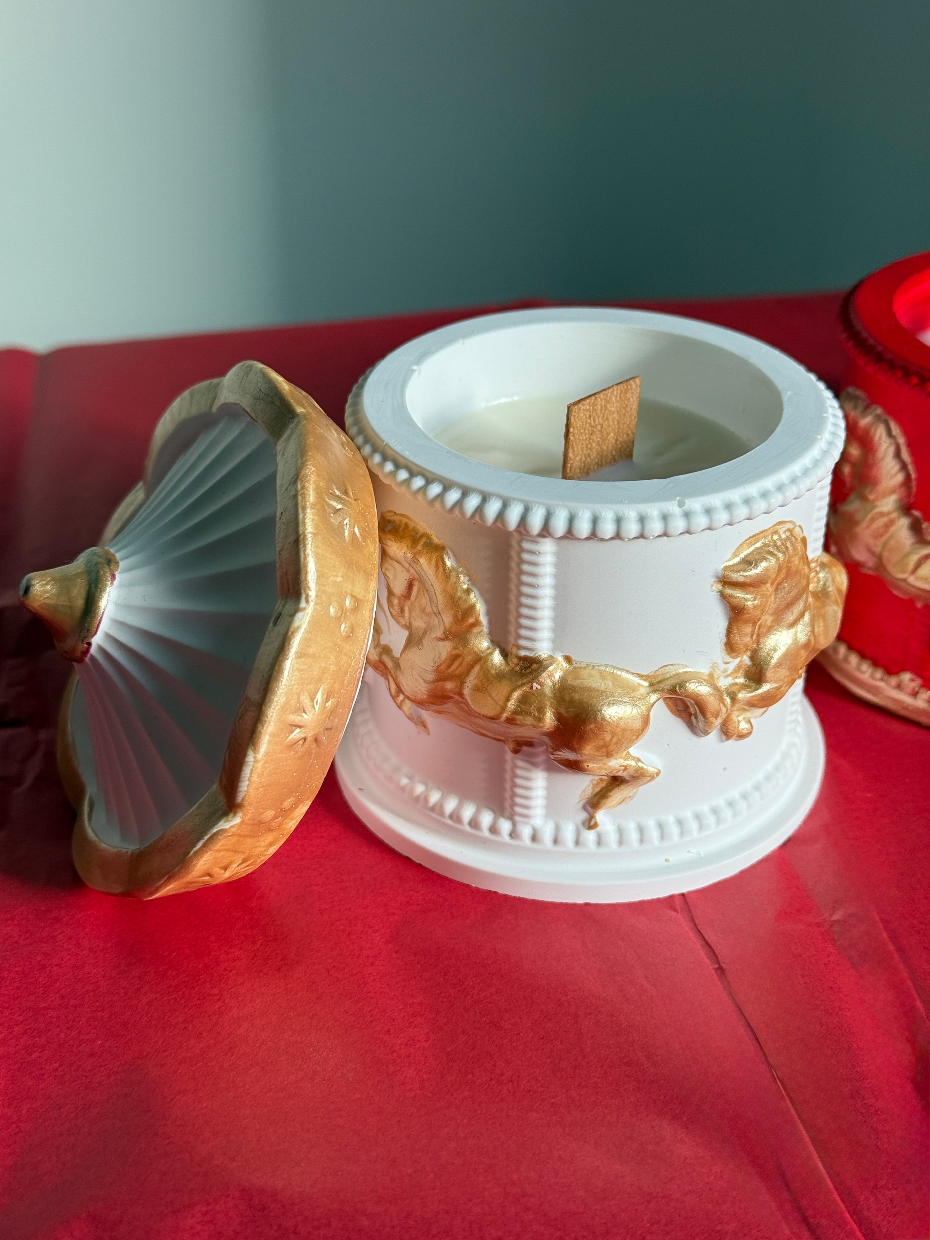 Handmade Carousel Candle – Sweet Holiday Collection