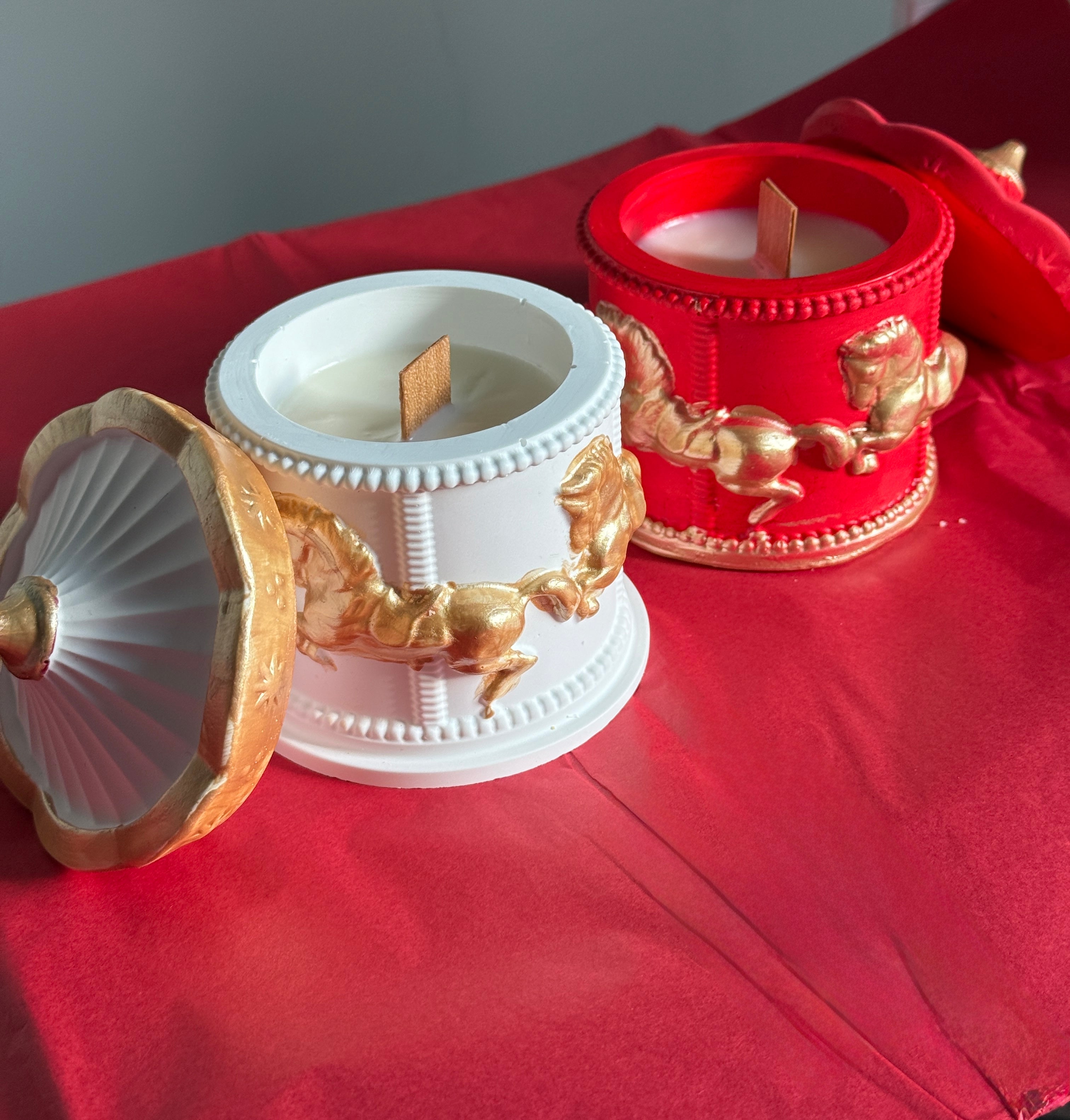 Handmade Carousel Candle – Sweet Holiday Collection