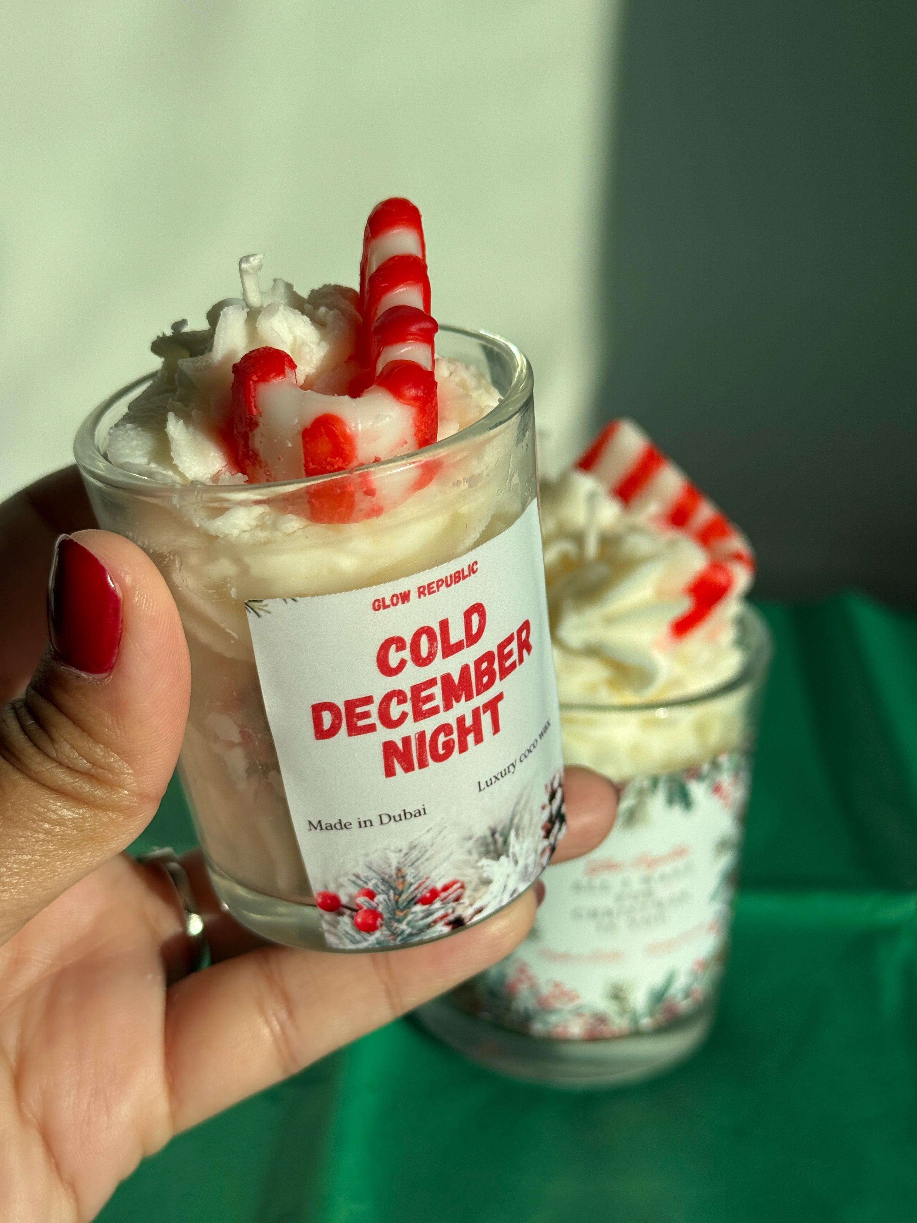 Winter Candy Swirl Candle