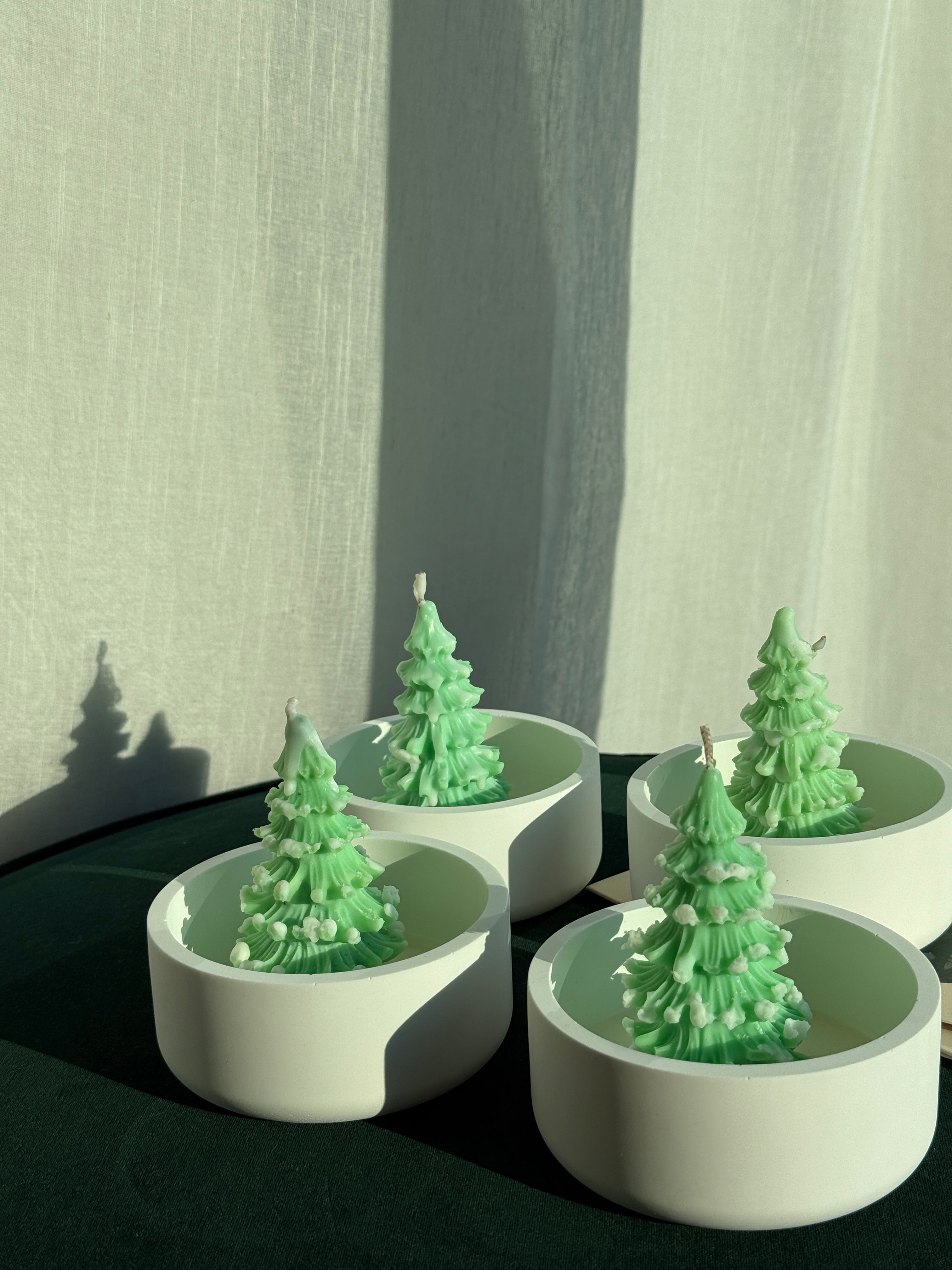 Handmade Christmas Tree Bowl Candle – Winter Pine Scent