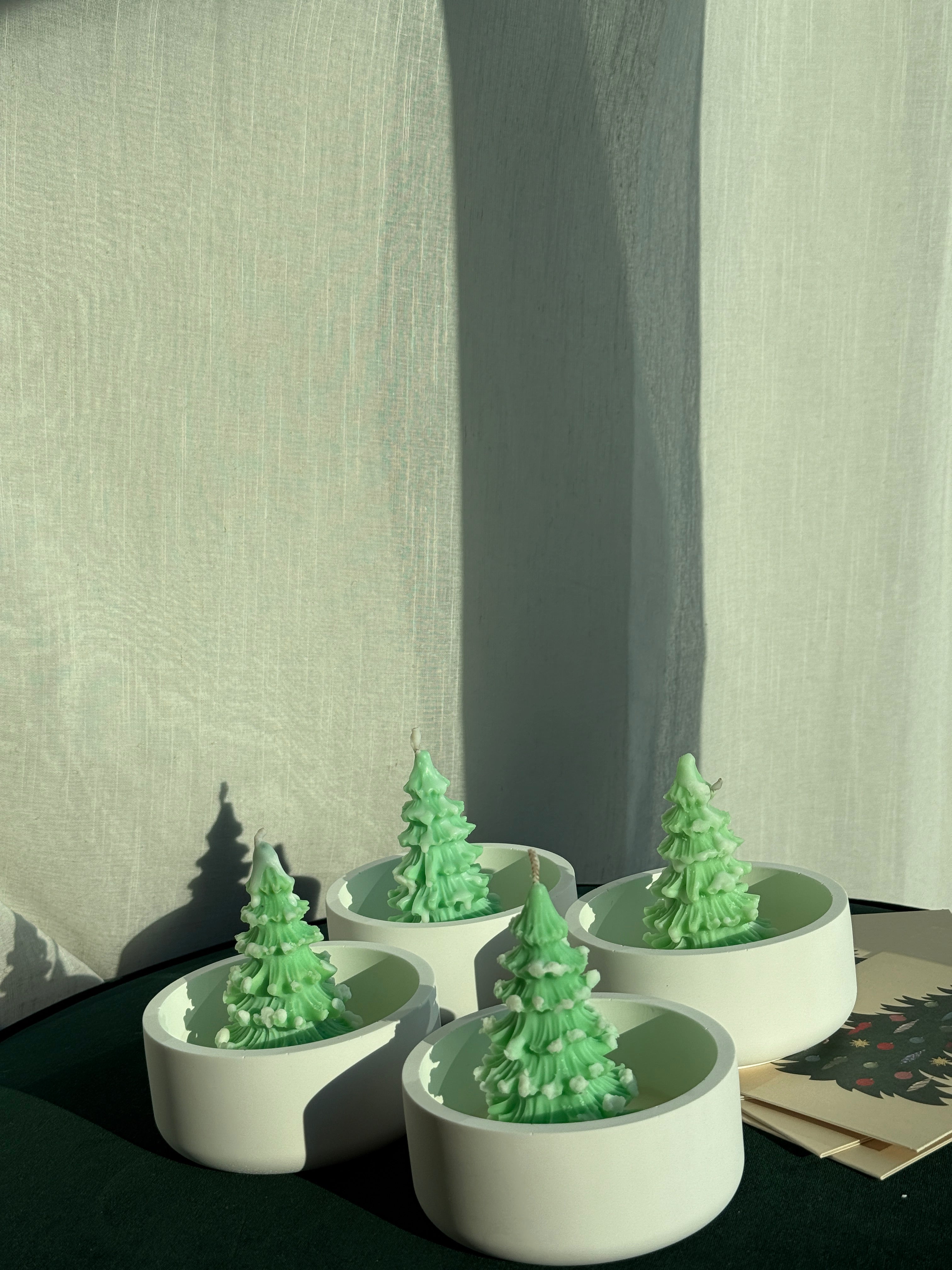 Handmade Christmas Tree Bowl Candle – Winter Pine Scent