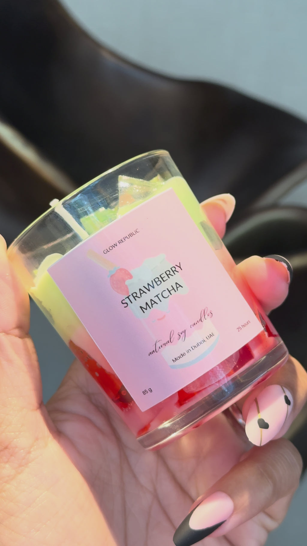 Mini strawberry matcha latte-3 oz