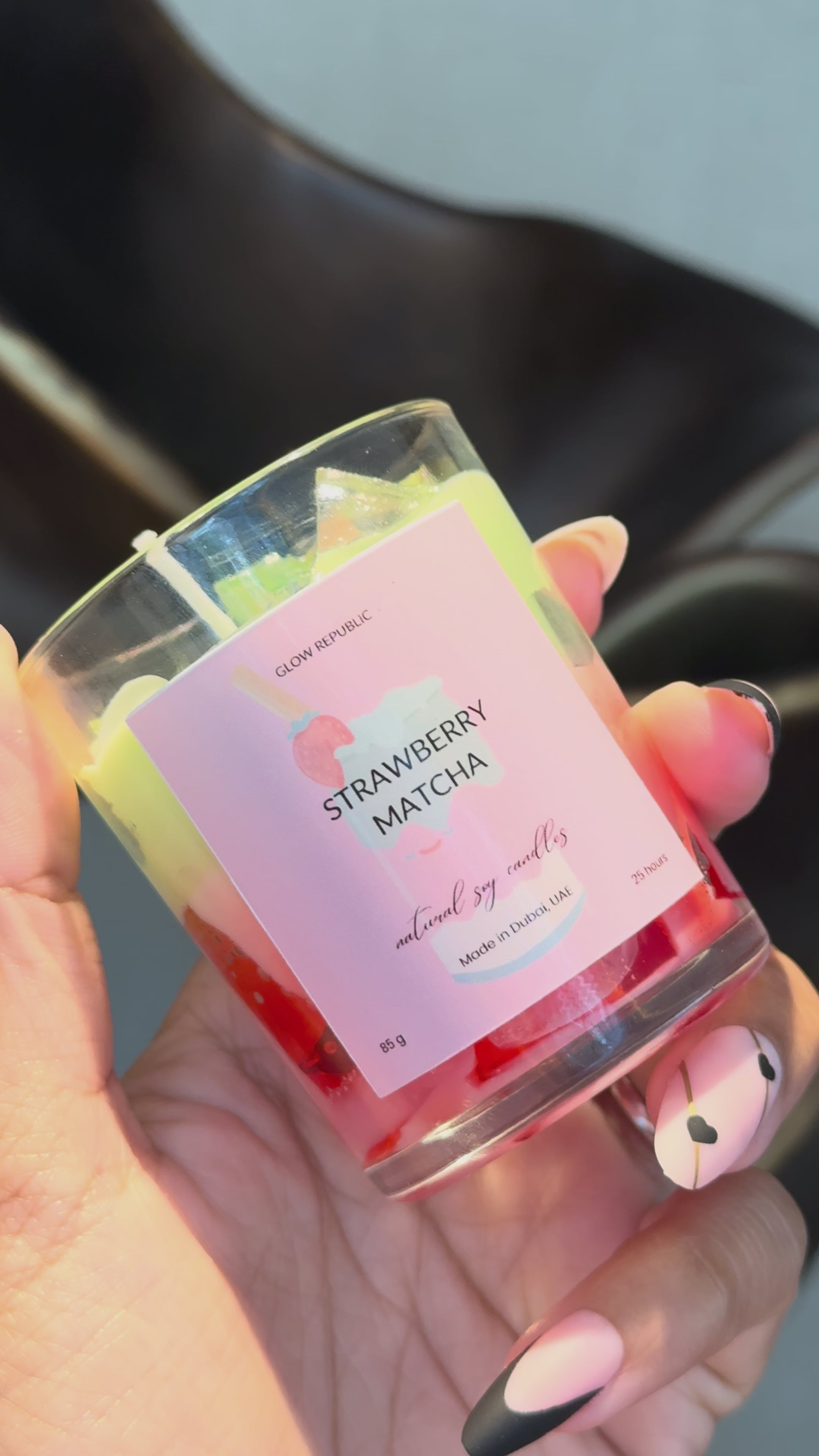 Mini strawberry matcha latte-3 oz