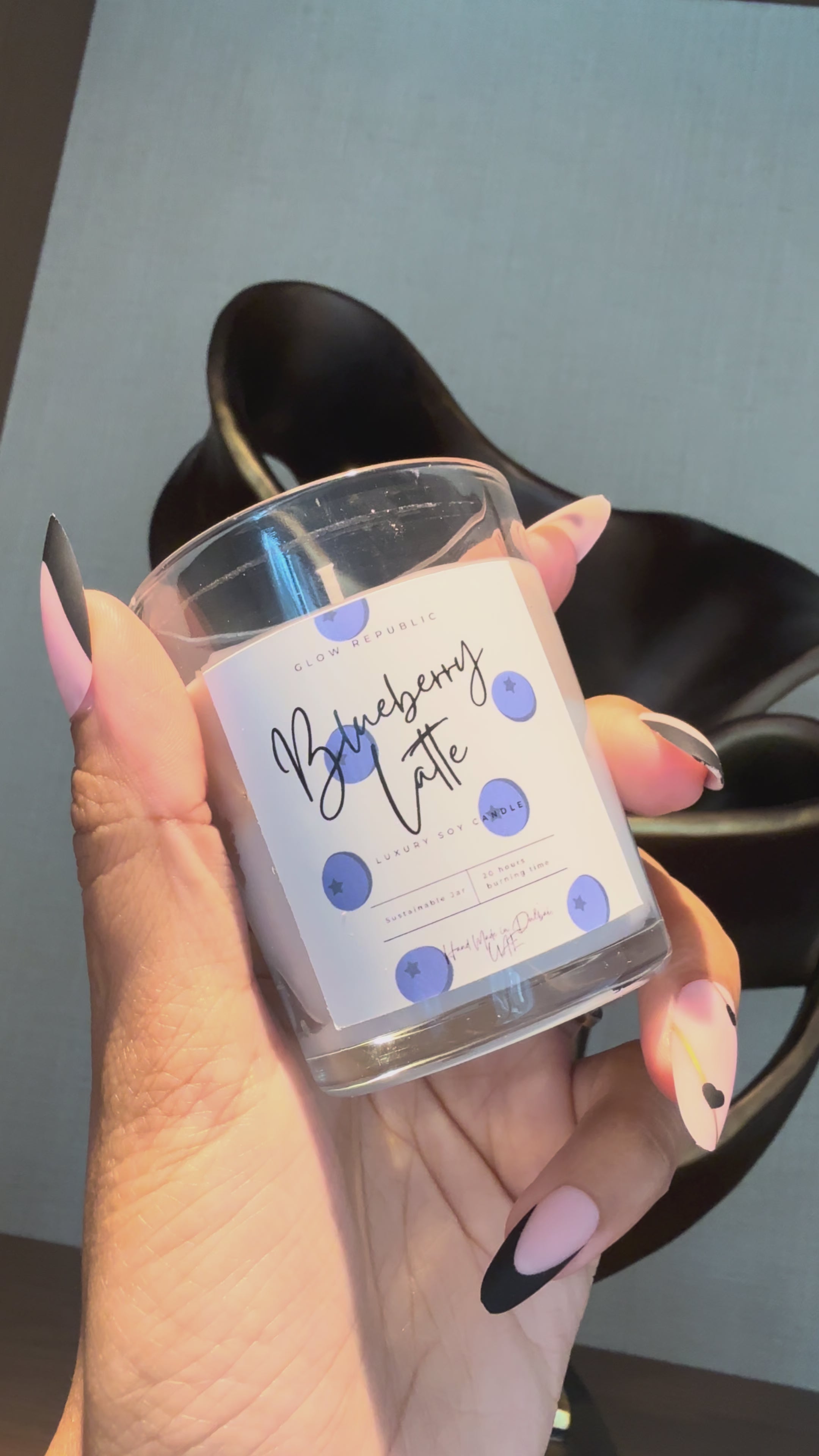 Mini Blueberry Latte Candle- 3 Oz
